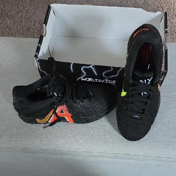 Nike Other - Nike Men’s Black Knit Sneakers with Orange and Neon Yellow Accents